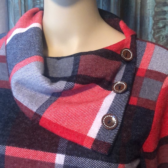White birch Long sleeve plaid top. Small. - Picture 4 of 6